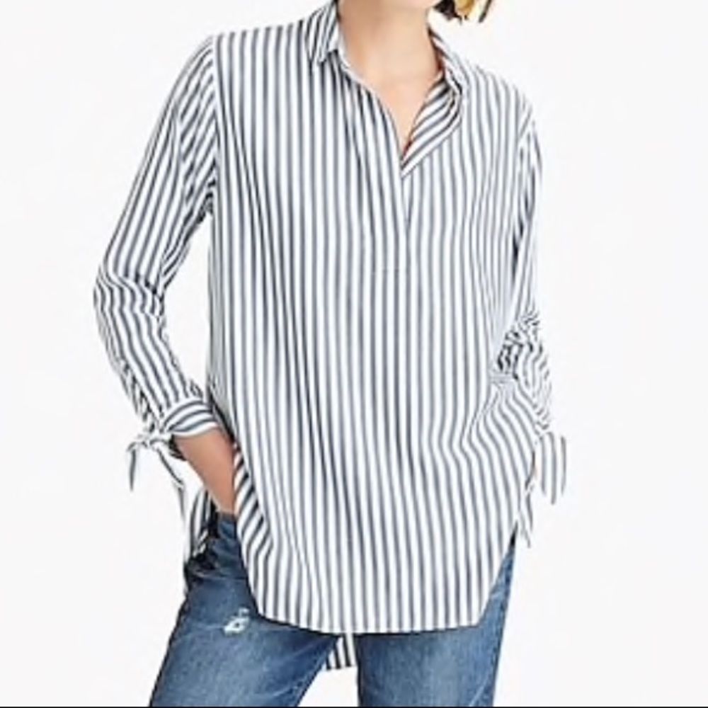 [J Crew] 💫NWT💫Striped Tie Sleeve Tunic